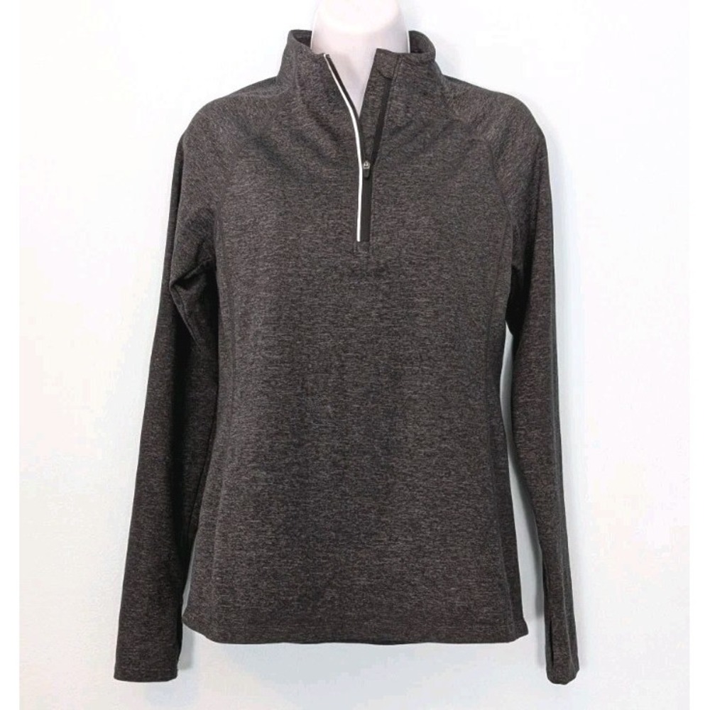 Old Navy Active Go-Dry Jacket Women's Small Gray 1/4 Zip Athleisure Top